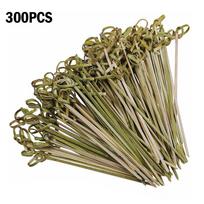 Fruit Picks Disposable Dessert Sushi Toothpicks Decorative Twisted Ends Bamboo Baverage Picks