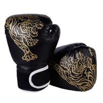 Muay Thai Sparring Gloves PU Leather Boxing Gloves Fighting Gloves Kickboxing Gloves  Children black-child