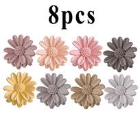 8Pcs Women's Daisy Grab Clip Candy Color Fresh Sweet Cute Small Grab Clip Hairpin Suitable For Everyday Use Headwear Accessories