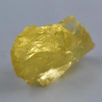 48.65 Ct Natural Uncut Raw Rough Lemon Topaz CERTIFIED Loose Gemstone 31.3 mm approx citrina