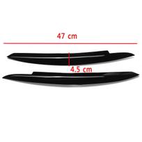 2Vnt voko priekinio žibinto antakių dangtelio akių voko apdailos lipdukas, skirtas Volkswagen VW Golf 6 MK6 GTI GTR 2008-2013 automobiliui Glossy Black