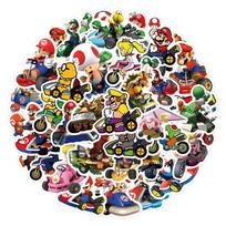 60 Naujų Animacinių Mario Kart Grafiti Lipdukų Dekoratyviniai Automobilio Mobiliojo Telefono Dėklų Lipdukai Kūrybingi Rankų Sąsiuvinio Lipdukai