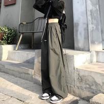Laisvalaikio kuprinės kelnės, moteriškos vintažinės, didelės, didelės hiphopo bėgikės Harajuku gatvės apranga BF sportinės sportinės kelnės plačios kelnės M žalia