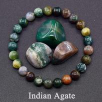 Genuine Tree Patterned Agates Beads Bracelet Woman Real Natural Moss Agates Bracelets Man Energy Stones for Healing Fengshui 6mm Beads&17cm(6.69inch)