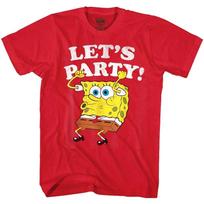 Spongebob Let's Party 100% Cotton T-shirt Mens Tees Top XL