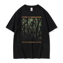 Type O Negative Spausdintas Medvilninis Marškinėlis Vyrams Moterims Hip Hop Marškinėliai Trumpomis Rankovėmis Marškinėliai Vasara Aukštos Kokybės Marškinėliai Viršūnės#Spalva(1) S juoda