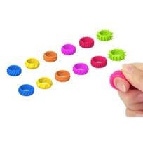 Abs 6Pcs Silicone Fidget Ring - Spin Squeeze Disassemble Sensory Toy Anti-Anxiety Stress Easing Quiet Game For Adults