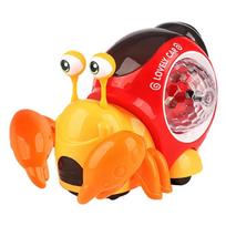 Led Plastic Light Crab Walking Toys Walking Tummy Time Toy Early Education Dancing Hermit Crab Toys Snail Movable Toy