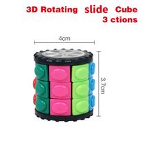 3D Creative Rotating Slid Cube Puzzle Color Tower Decompression Novel Cube Child Puzzle Toy Parent-Child Montessori Prop Gift