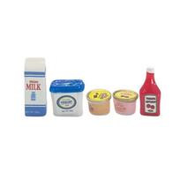 112 5Pcs/Set Dollhouse Accessories Miniature Items Tomato Sauce Yogurt Model Food Doll Accessories For Dolls House Decor Toys