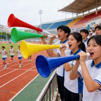 12pcs Colorful Fan Horns Sports Party Supplies Great For Concerts Parades And Other Exciting Gatherings 1