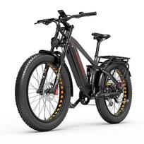 Lankeleisi Silvertip8 26-inch All-Terrain Full-Suspension Electric Bicycle,52V 1000W motor,maximum pedal-assist range of up to 150 km. pilka