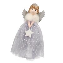 Angelic Child Figurine Doll Handcrafted Tree Toppers Star Ornament Holiday Party Decoration Festival Season Ornament