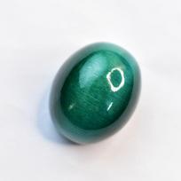 Natural INDIAN Cat's Eye 123 Ct CERTIFIED Cabochon Shape Green Loose Gemstone 29.8 mm žalia