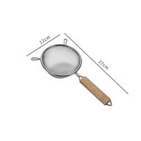 304 Stainless Steel Cooking Skimmers Easy to Clean Rinsing Vegetables Food Strainers Cooking Preparation Wooden Handle
