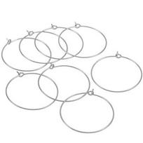 20pcs Stainless Steel Hypoallergenic Gold 15mm-40mm Round Circle Wire Earring Hoops Findings for DIY Earring Jewelry Making 15mm