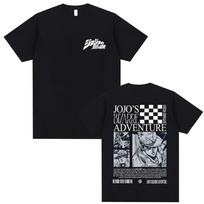 2026 New Anime JoJo's Bizarre Adventure Star Platinum Kujo Jotaro T-shirt Men Cotton Casual T Shirt Unisex Fashion Streetwear S įvairiaspalvis
