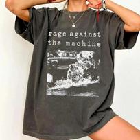 Rage Against The Machine Pattern Unisex T-shirt, Daily Outdoor Retro Unisex T-shirt, Fan Commemorative Printed T-shirt S įvairiaspalvis