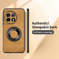 For OnePlus 13 12 11 One Plus 11 12 G For  Skin Leather Matte Wireless Charging Ring Magnetic ShockProof Cover For OnePlus 11
