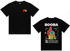 Vintage Men T-shirt Hip-hop T Shirt Fashion BOOBA Printed Short Sleeve Tops Harajuku Streetwear Tee Women Clothing S įvairiaspalvis