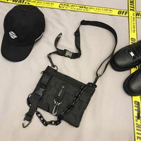 Functial Tactical Chest Bag For Unisex Fashi Bullet Hip Hop Vest Streetwear Bag Waist Pack Woman Black Wild Chest Rig Bag juoda