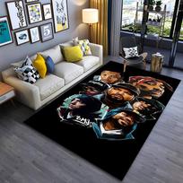 Rap Music Legends Art Style Black Area Rug for Living Room Decor  Suitable for use as an anti-slip for living room bedroom sofas 40x60cm( 15x23in )