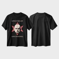 Funny T-shirt Aleister Crowley Love Is The Law Cotton Vintage Round Neck Hip Hop Men Women Streetwear Tees Short Sleeve S įvairiaspalvis