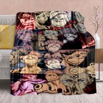 Jujutsu Kaisen Flannel Blanket Soft Warm Throw Cozy Plush Lightweight Sofa Bed Fabric -QJY 75x90cm
