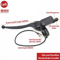 Motorcycle Brake Pump Front Master Cylinder Hydraulic Lever 8MM/10MM Aluminum Alloy for or Electric Scooter Dirt Pit Bike ATV Left Side 8MM