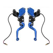 Handlebar Master Cylinder Levers For Motorcycle Handle Hydraulic Brake Pump Clutch For 22MM Fitment mėlyna