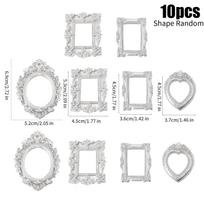 Retro Resin Mini Photo Frames Golden Simulation Relief Photo Frame European Exquisite Relief Picture Frame Dollhouse Ornaments sidabras