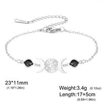 Hecate Bracelet Triple Moon Goddess Protection Bracelets For Women Hekate Mythology Pagan Amulet Moonstone Jewelry Gifts