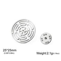 Lucktune Hecate Wheel Brooch Stainless Steel Brooch For Men's Shirt Badges Metal Pin Wiccan Occult Symbol Triple Goddess Jewelry sidabras