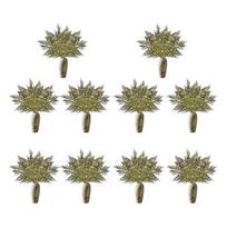10 vnt. Apšviestos Kalėdinės Norfolko pušies šakos, Iš anksto apšviesti dirbtiniai pušies stiebai DIY vainikams, vazų užpildai, vidaus ir lauko dekoras 10pcs
