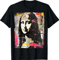 Mona Lisa Aesthetic Clothes Vintage Y2K Streetwear T- Shirt XL
