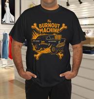 Burnout Machine Gasser Car T- Shirt Retro Drag Racing Hot Rod Illustration 3XL