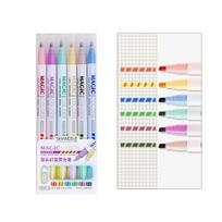 6/12Pcs Double-head Magic Color Changing Marker Pen Fluorescent Marker Student Scrapbook Painting DIY School Supplies Stationery