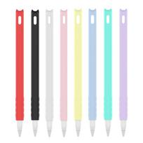 3Pcs Silicone Nib Cover Set for Stylus Pen Protective Cap Anti-Lost Shockproof Sleeve Full Portable Storage Skin rožinė