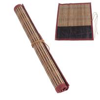 Bamboo Material Brush Rolling Bag Roll Up Design 11.8 x 14in Paint Brush Holder Foldable Structure Art Storage Bag Art Painting