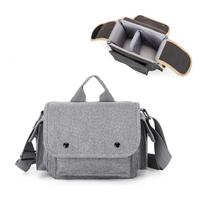 Multi-functional Digital DSLR Camera Bag Waterproof Wear Resistant Camera Storage Bag Adjustable Durable Camera Lens Pouch šviesiai pilka spalva