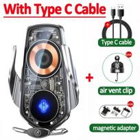 Vikefon Car Phone Holder Wireless Charger Fast Charging Station For Iphone 15-12 X Xiaomi Samsung Magnetic Wireless Car Charger