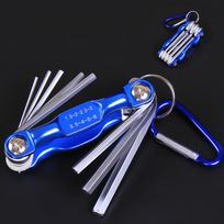 Folding Hex Wrench Metal Metric Allen Wrench Set Hexagonal Screwdriver Hex Key Wrenches Allen Keys Hand Tool Portable Set With