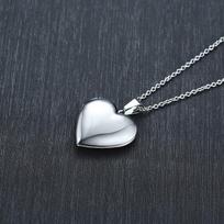 Vnox Hollow Heart Locket Pendants for Women Men, Photo Frame Necklaces,Stainless Steel Trendy Love Collar Gift