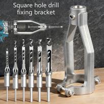 High Precisions Square Hole Drill Guide Aluminum Square Hole Drill Bit Adapter Benches Drill Press Converter M4YD CN