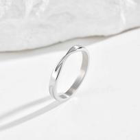 Vnox Stainless Steel Mobius Ring for Men Women, Gold Silver Color Infinite Love Eternal Knot Band, Couple Ring Wedding Gifts New 6