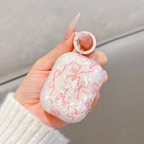 For Airpods 4 3 2 1 Case Cute Glitter Bow knot butterfly Shell pattern Crystal Soft Clear Earphone Cover For Airpods Pro 2 3 Protective for airpods 1 2