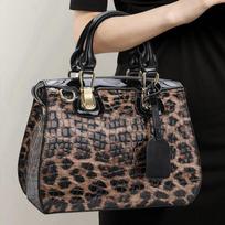 Leopardo rašto moteriškų krepšių rinkinys Odinis krepšys Rankinė Moteriškas natūralios odos krepšys Vienas petys, crossbody, Trijų paskirčių kietas moteriškas krepšys
