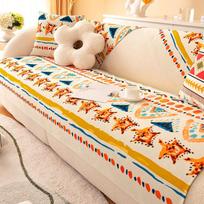 Nordic Style Sofa Cushion Four Seasons Universal Non-Slip Cover Cover All Inclusive Seat Cushions Cover Towel Simple Thickened Universal 70*70cm