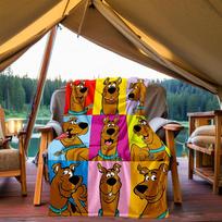 1 vnt. Scooby Art Lauko pledas, lengvas flanelis, minkštas ir šiltas, visų sezonų, laukui, stovyklavimui, svetainei, biurui, L1106009 80x120cm