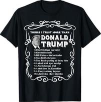 Dalykai, kuriais pasitikiu labiau nei Donaldu Trumpu Anti POTUS Vote Blue Marškinėliai , Unisex Marškinėliai Unisex T-shirt XXXL